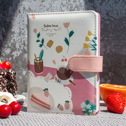 Cute Hardcover Journal with Playful Food and Drink Illustrations