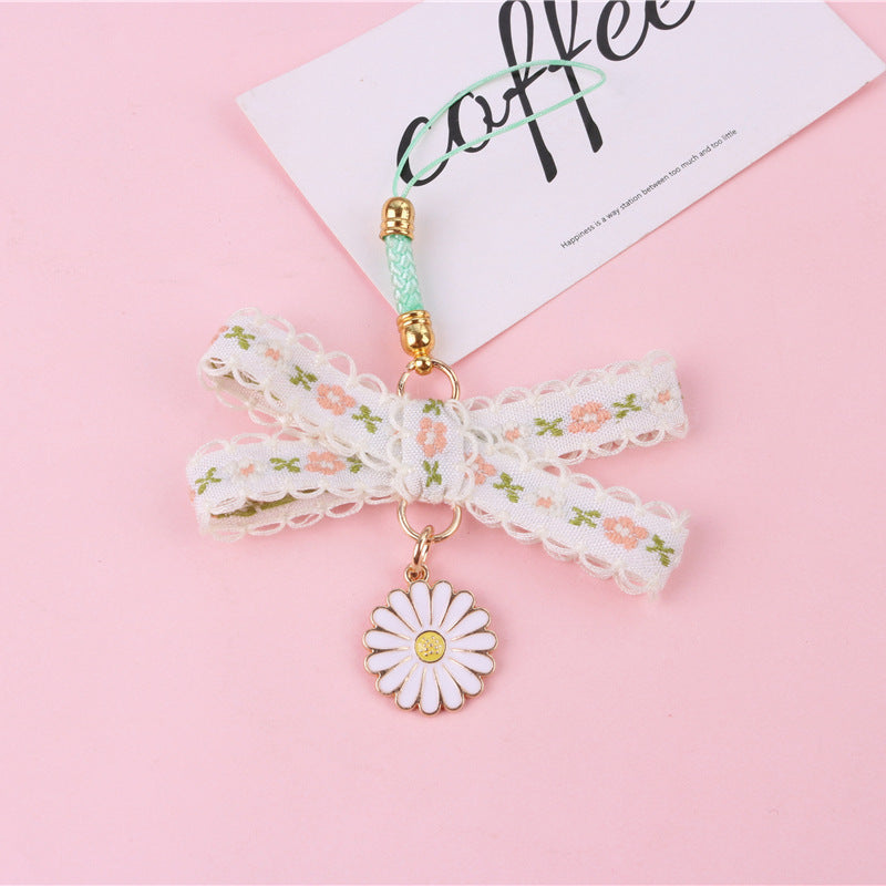 Stylish Cloth Keychains for Women with Daisy & Flower Charms
