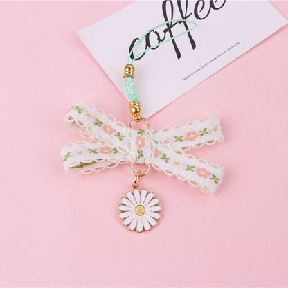 Stylish Cloth Keychains for Women with Daisy & Flower Charms