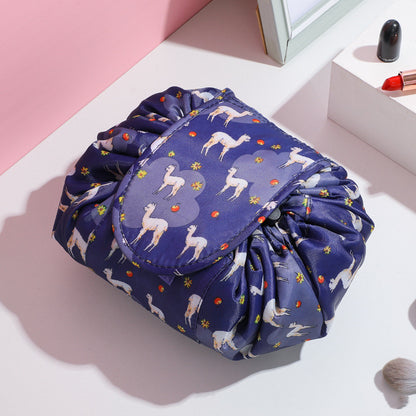 Korean Style Portable Folding Drawstring Cosmetic Bag – Cute Prints