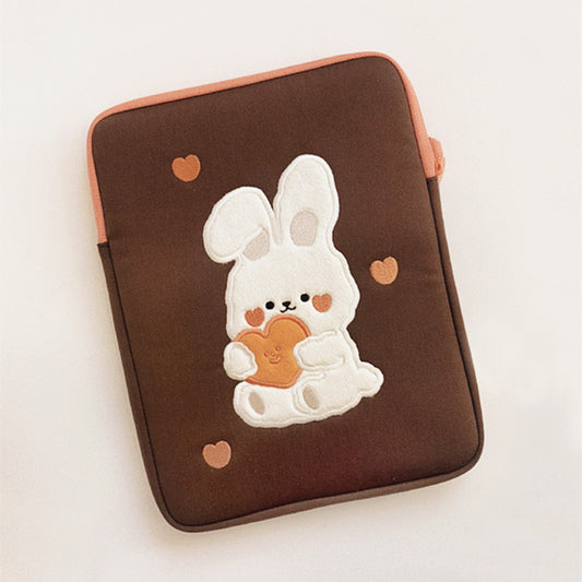 Cute Rabbit 11/13 Inch Brown Laptop sleeve