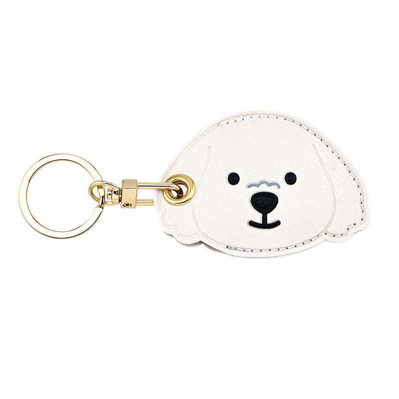 Cute Leather Keychains with Cartoon Eyes & Crocodile Design