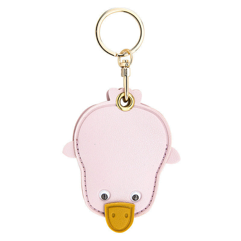Cute Leather Keychains with Cartoon Eyes & Crocodile Design