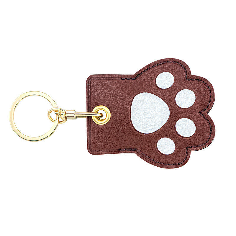Cute Leather Keychains with Cartoon Eyes & Crocodile Design