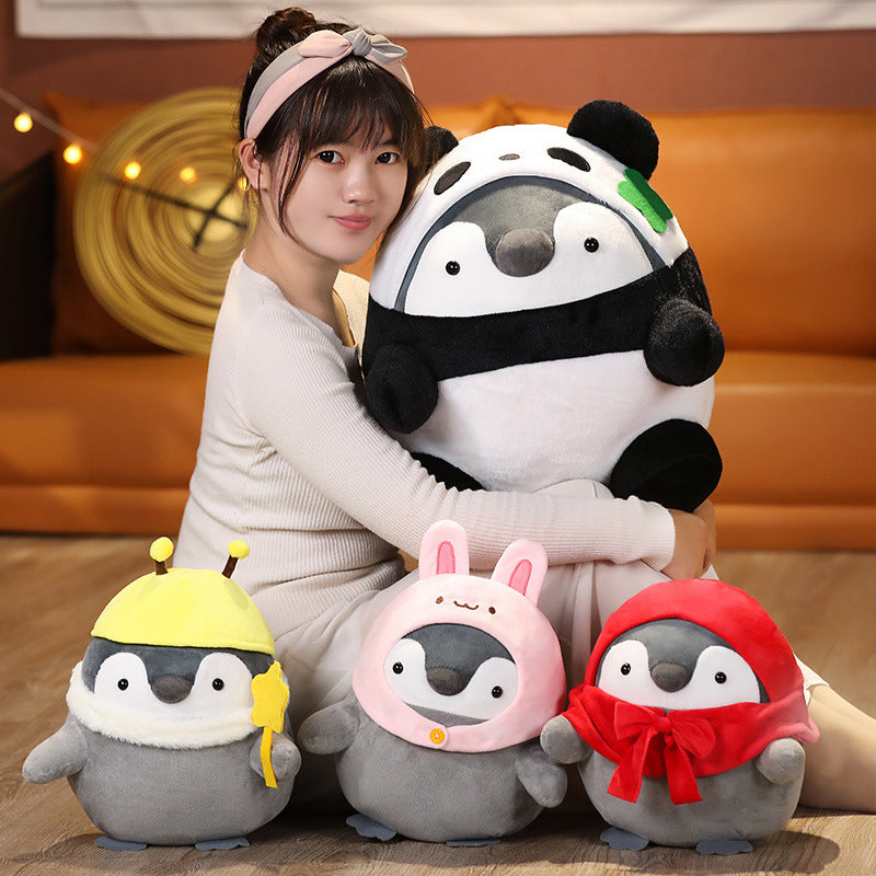 Adorable Penguin Plush Toy in Animal-Themed Costumes - 4 Variants