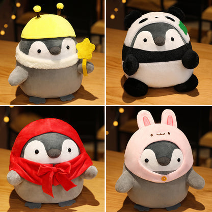 Adorable Penguin Plush Toy in Animal-Themed Costumes - 4 Variants