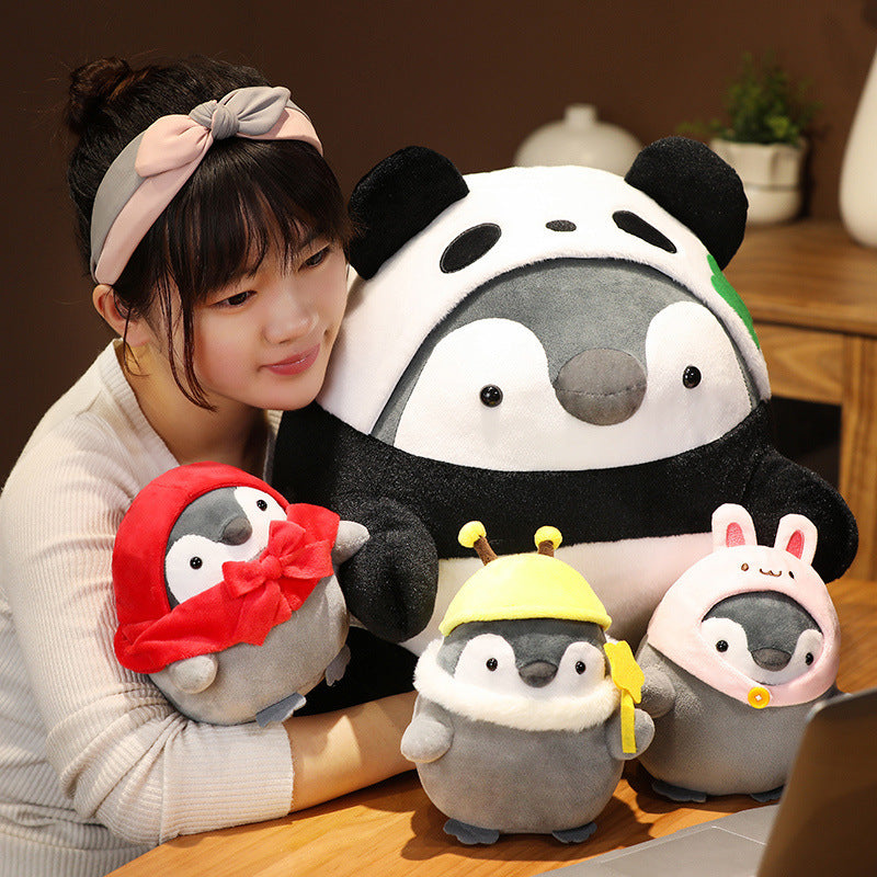 Adorable Penguin Plush Toy in Animal-Themed Costumes - 4 Variants