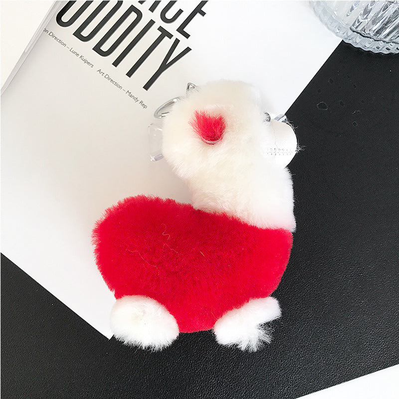 Cute Little Alpaca Plush Keychain