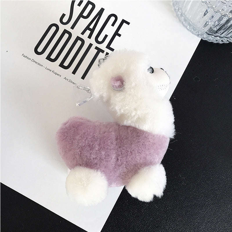 Cute Little Alpaca Plush Keychain