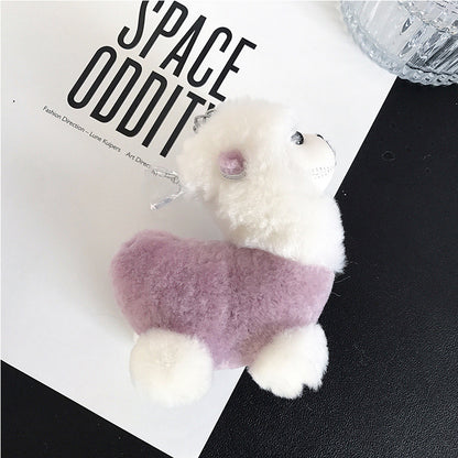 Cute Little Alpaca Plush Keychain