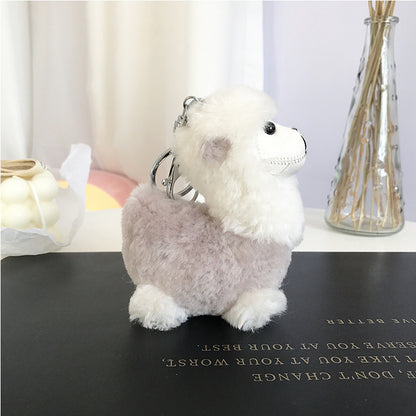 Cute Little Alpaca Plush Keychain