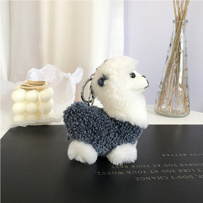 Cute Little Alpaca Plush Keychain