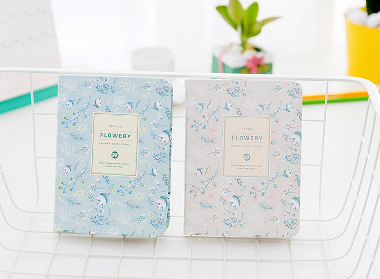 Flowery Cute Diary with Pastel Designs in Multiple Colors