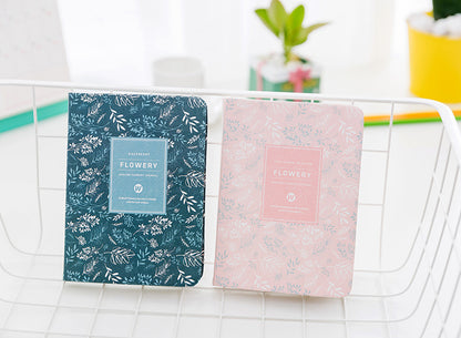 Flowery Cute Diary with Pastel Designs in Multiple Colors