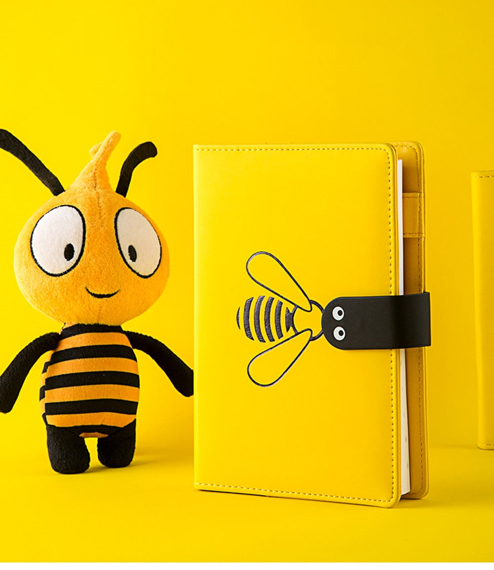 Playful Bee-Themed Journal with Bold Yellow & Black Covers