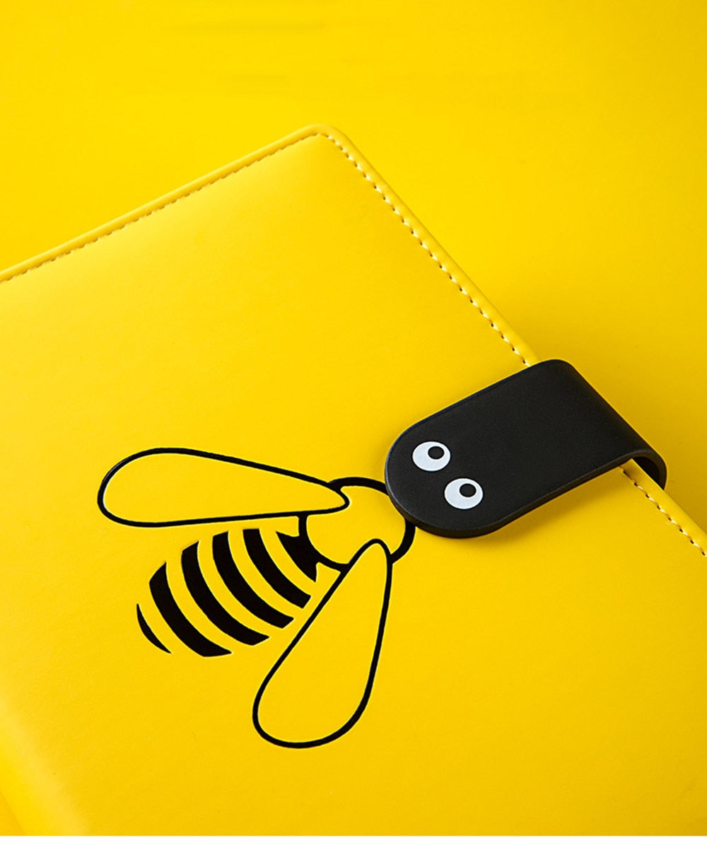 Playful Bee-Themed Journal with Bold Yellow & Black Covers