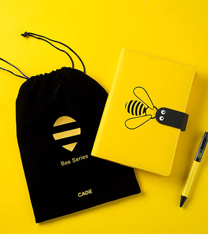 Playful Bee-Themed Journal with Bold Yellow & Black Covers