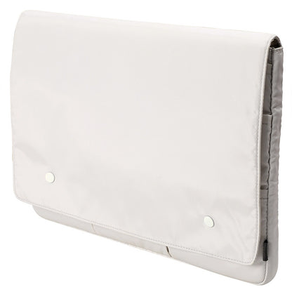 Minimalist White Laptop Sleeve with Pocket for 13-16 Inch Devices