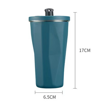 Vibrant Large Insulated Thermos Travel Tumbler with Straw – 5 Colors