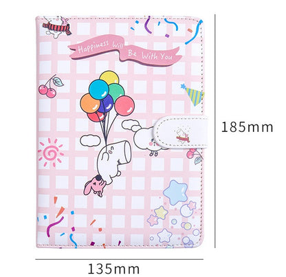 Cute Pastel Diary with Adorable Cartoon Designs