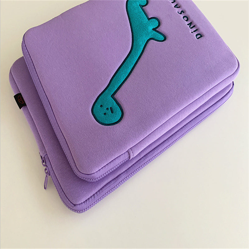 Cute Dinosaur Laptop Sleeve in Purple (11-15.6 Inch)