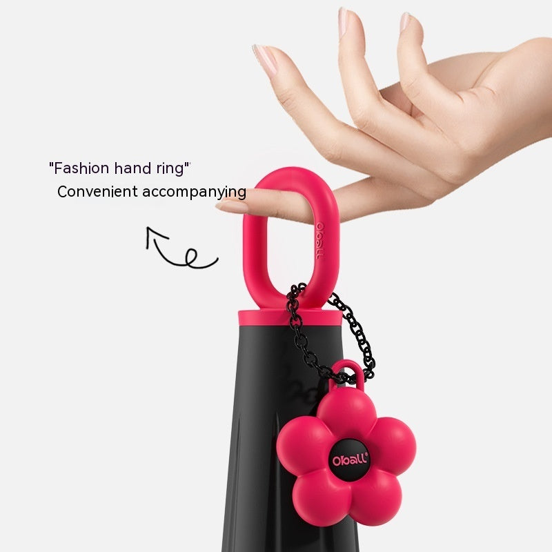 Stainless Steel Flower Water Bottle with Colorful Flower Charm