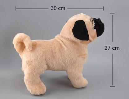 Realistic Pug Plush Toy – Cute Plushie with Soft Tan Fur & Black Face