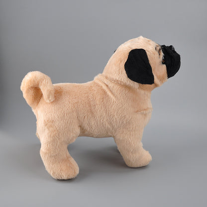 Realistic Pug Plush Toy – Cute Plushie with Soft Tan Fur & Black Face