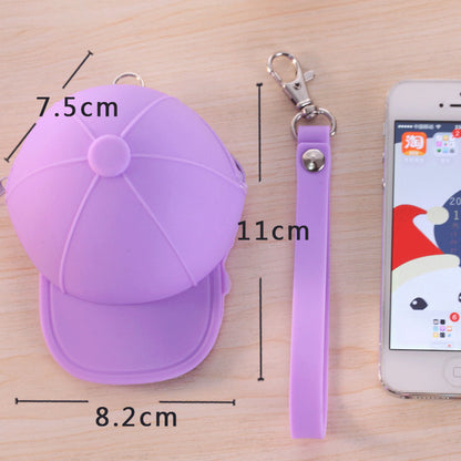 Cute Silicone Baseball Cap Coin Purse in Bright Fun Colors