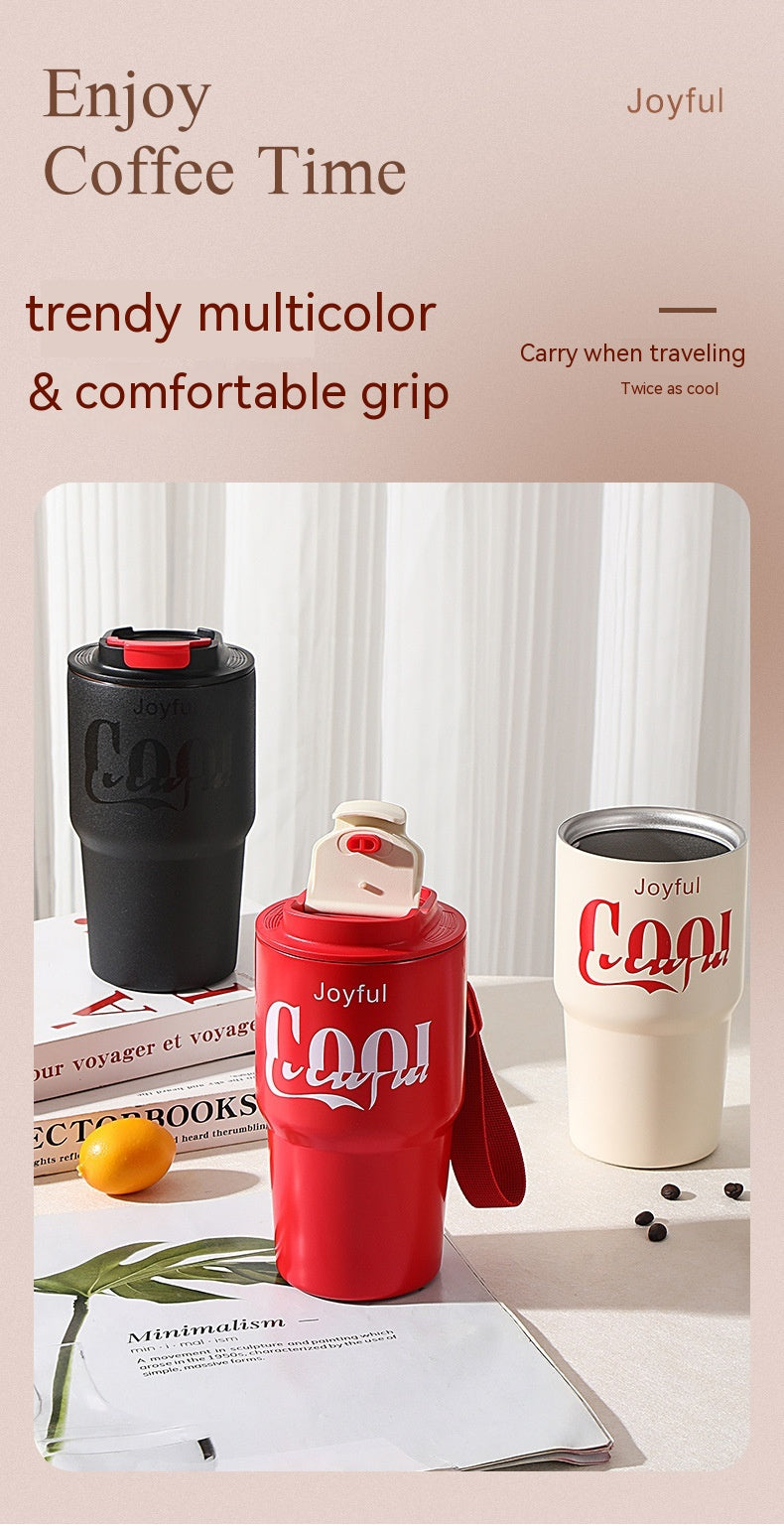 Trendy Insulated Stainless Steel Vacuum Tumblers – Multi-Color Grip