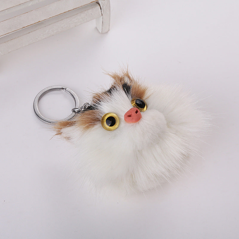 Fur Ball Cute Cat Keychain