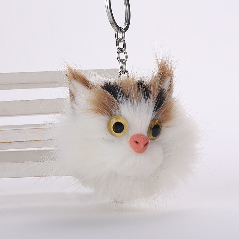 Fur Ball Cute Cat Keychain