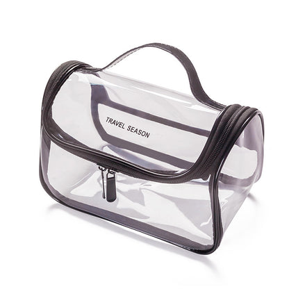 Large Transparent Waterproof Travel Makeup Bag with Handle