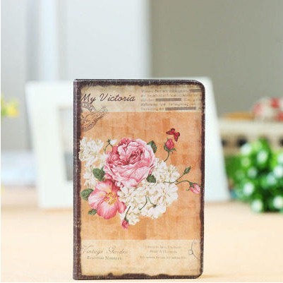 Retro Floral Hardcover Notebook with Vintage Botanical Design