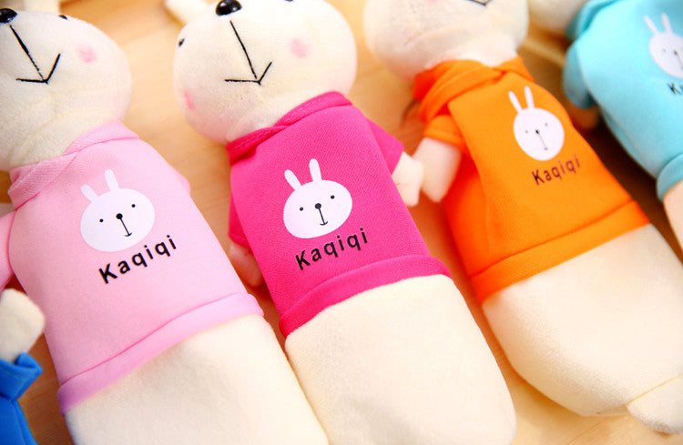 Bright, Large Capacity and Standing Plush Rabbit Pencil Case in Vibrant Colors