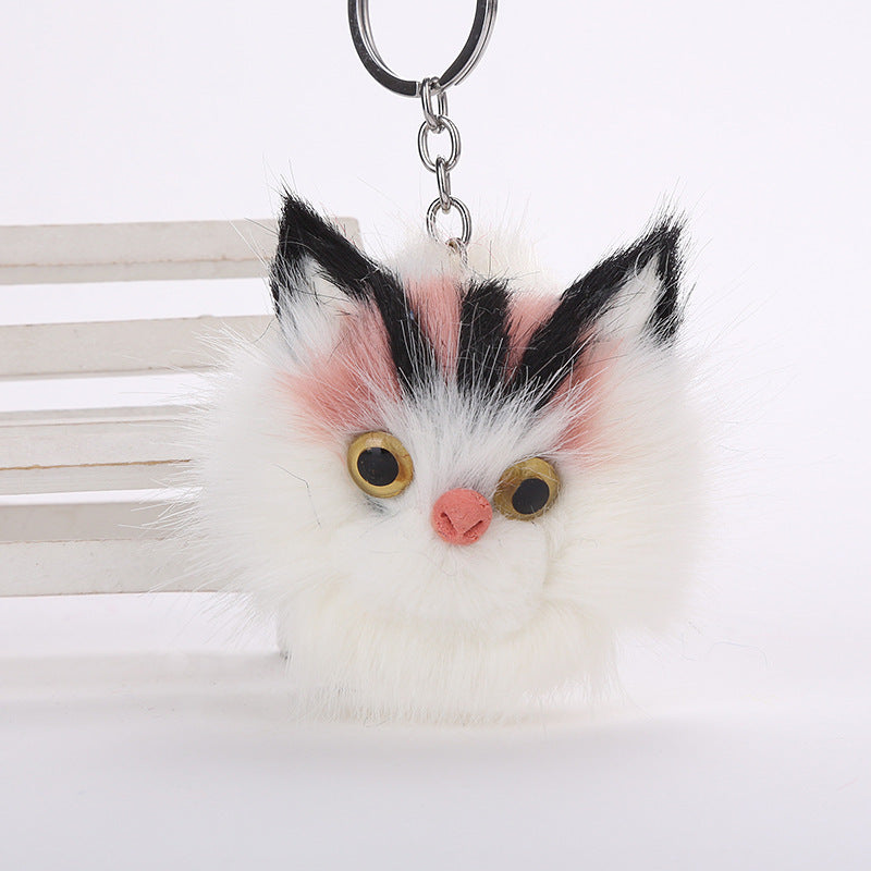 Fur Ball Cute Cat Keychain