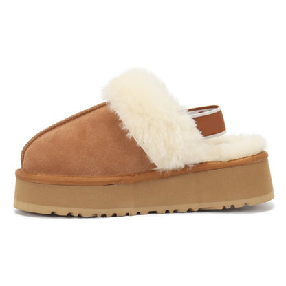 Furry Closed-Toe Non-Slip Slippers for Women – Thick Sole Comfort