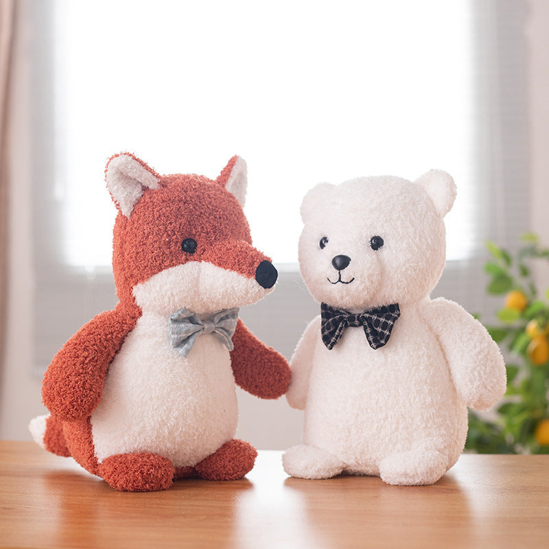 Small & Charming Animal Plush Toys with Bow Ties – Perfect Birthday Gifts