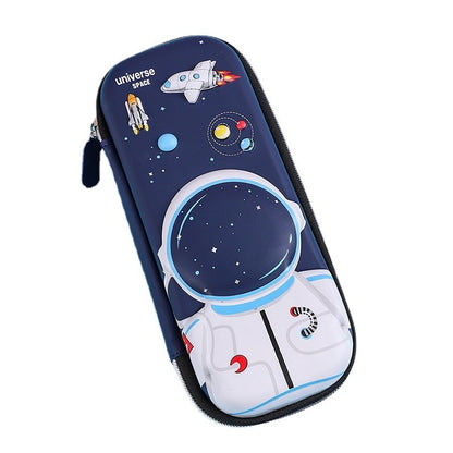 3D Zipper Pencil Case with Bright Cartoon Designs & Large Capacity