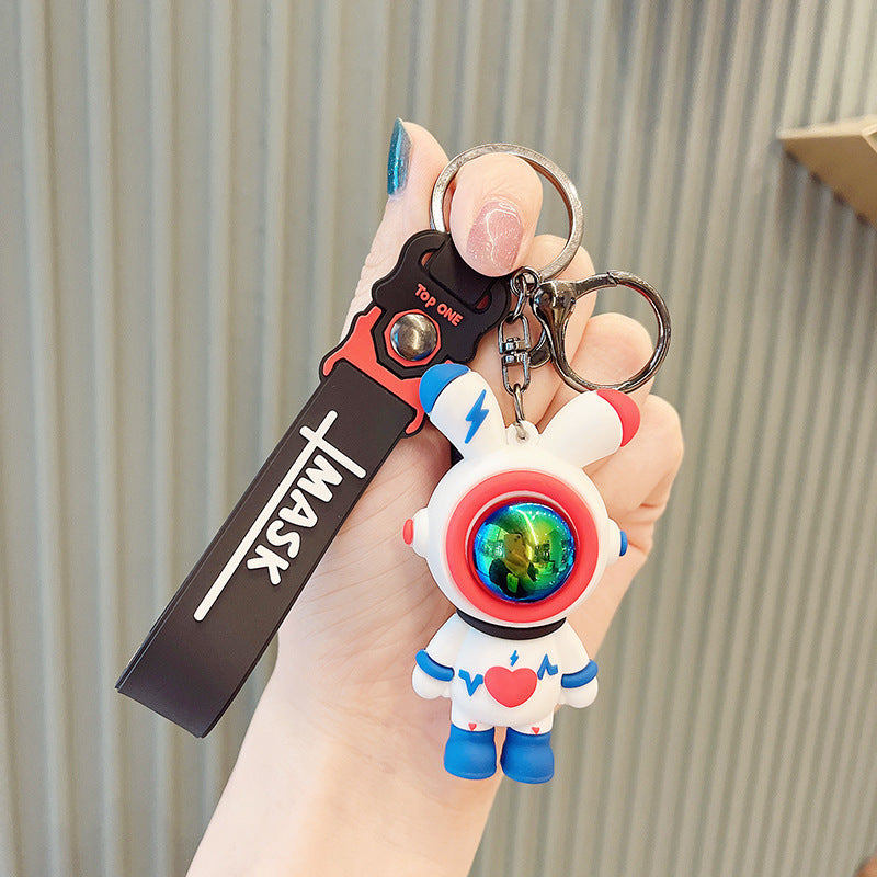 Bunny Keychain in Astronaut Outfit | Cute Rabbit Keychain