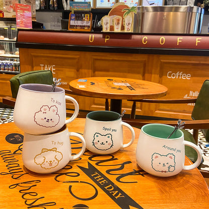 Cute Ceramic Cat & Bear Cups with Fun Designs