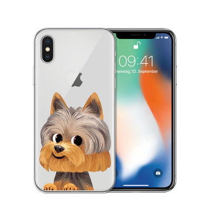 Transparent Dog Phone Case with Cute Cartoon Dog Designs