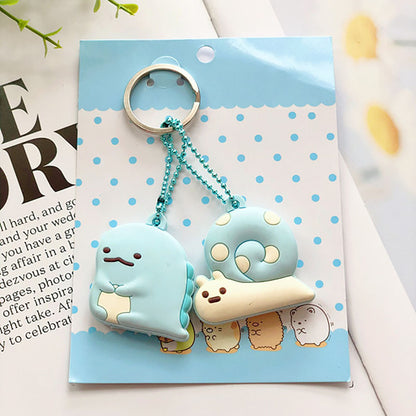 Cute Silicone Animal Keychains with Playful Cartoon Designs for Backpacks