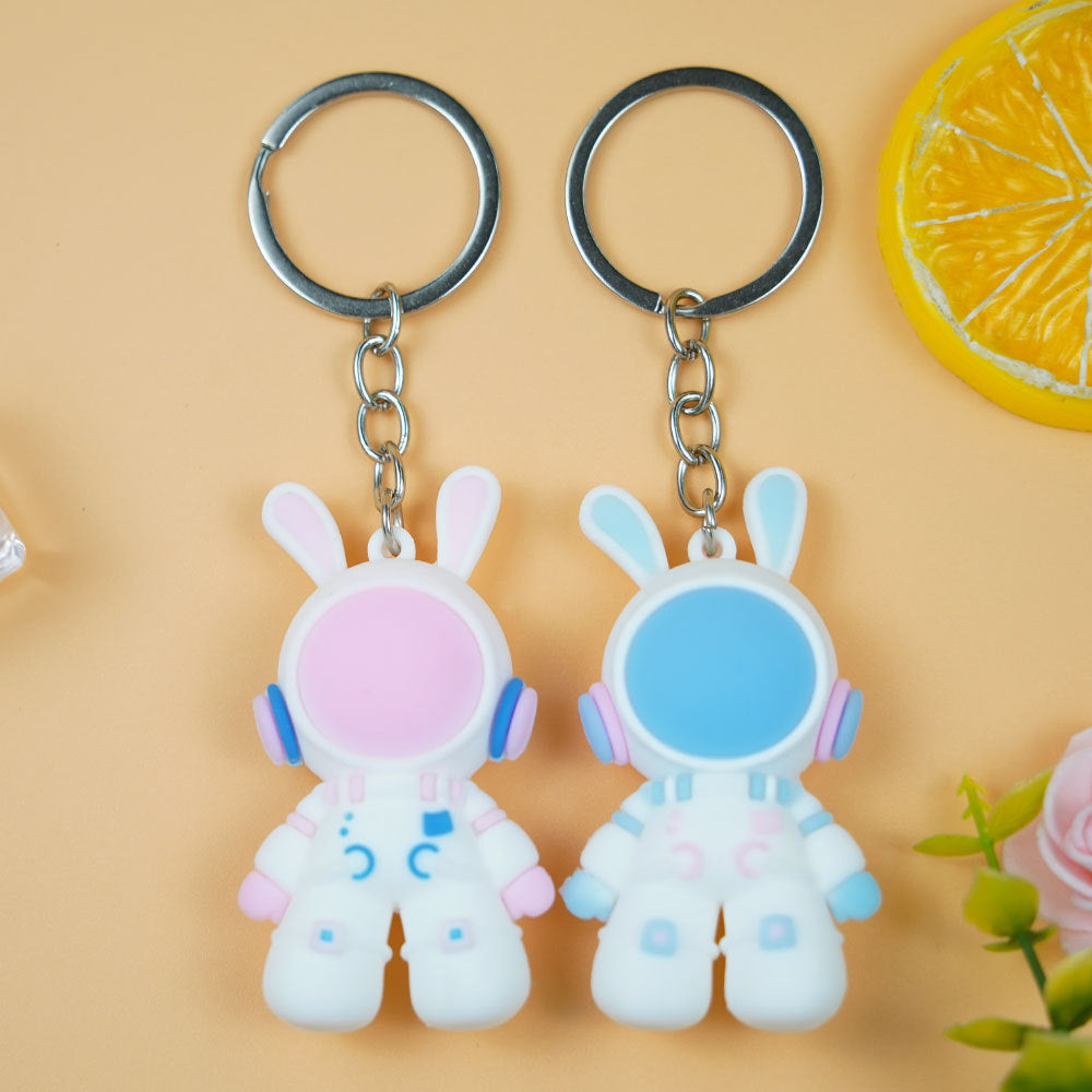 Bunny Keychain in Astronaut Outfit | Cute Rabbit Keychain
