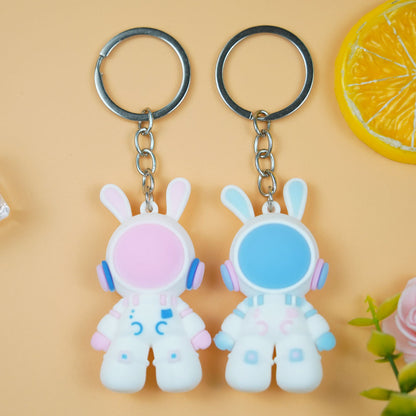 Bunny Keychain in Astronaut Outfit | Cute Rabbit Keychain