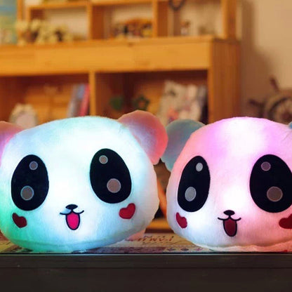 Glow-in-the-Dark Panda Plush Toy Set with Cute Expressions