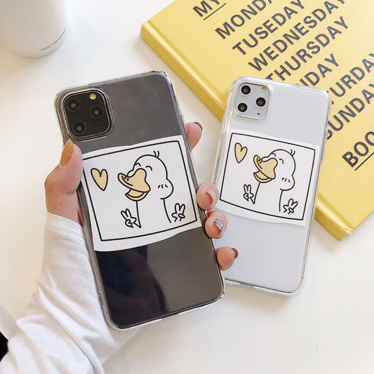 Cute Transparent Duck Silicone Phone Case