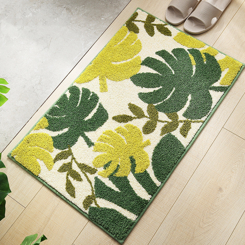 Monstera Leaves Styled Indoor Outdoor Doormat Set