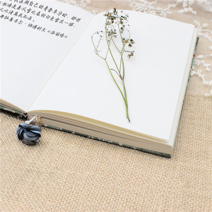 Elegant Cloth-Covered Floral Notebook with Delicate Embroidery – A5/A6