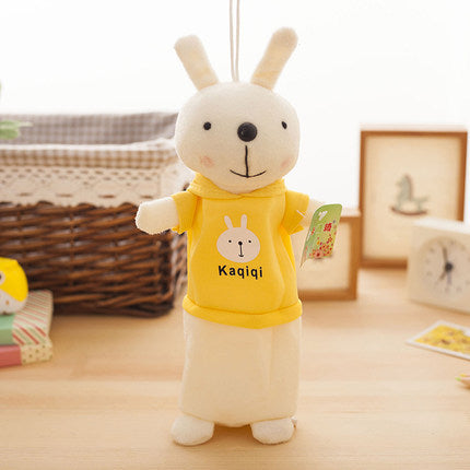 Bright, Large Capacity and Standing Plush Rabbit Pencil Case in Vibrant Colors